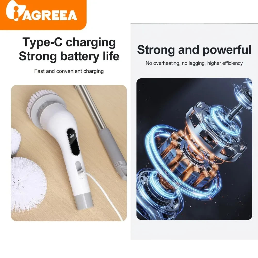 9-in-1 Cordless Electric Spin Scrubber